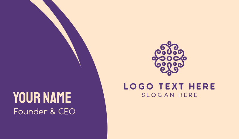 Beauty Violet Flower Business Card