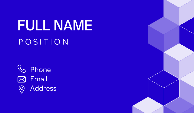 Modern Isometric Pattern Business Card