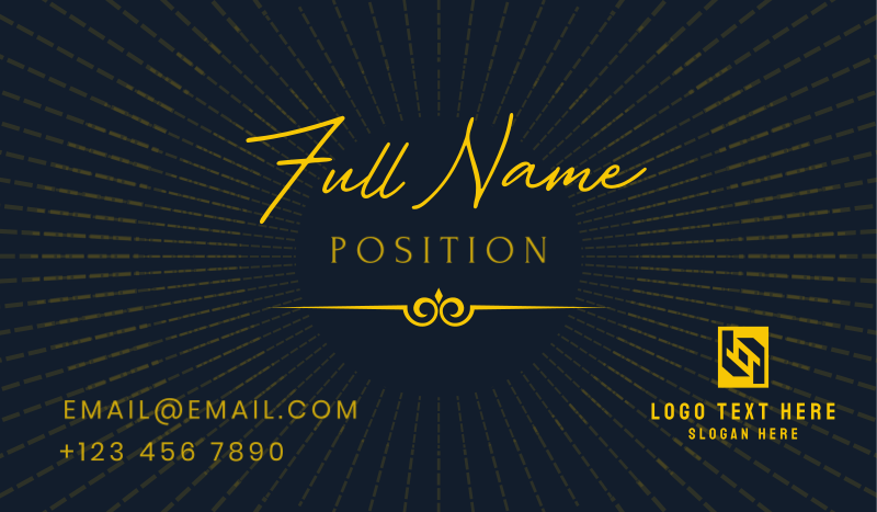 Luxurious Circle Business Card