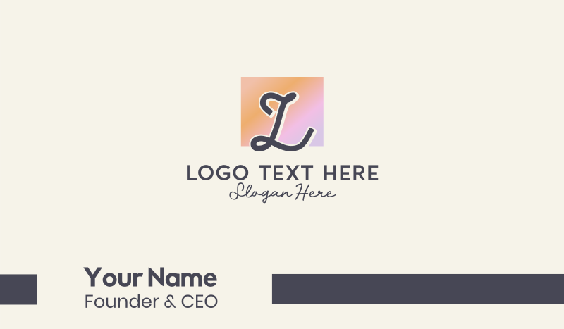 Unique Creative Brand Business Card
