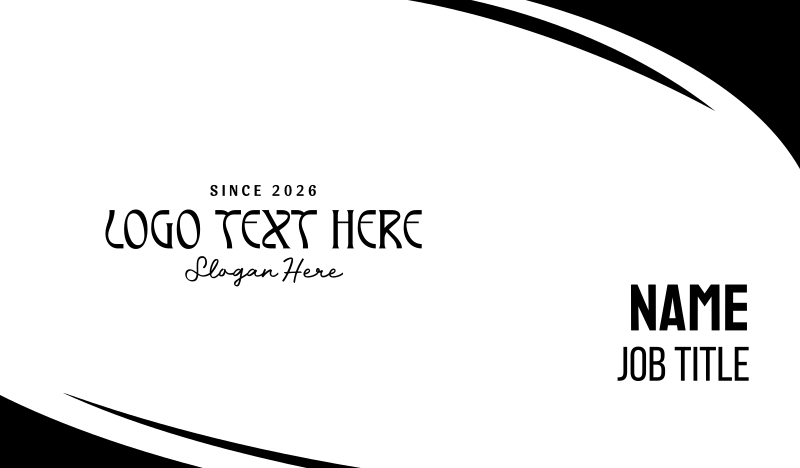 Unique Trendy Whimsical Business Card