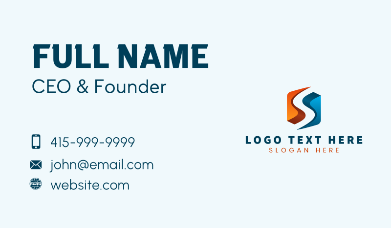 Creative Media Startup Business Card