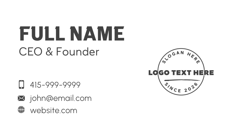 Creative Graffiti Emblem Business Card
