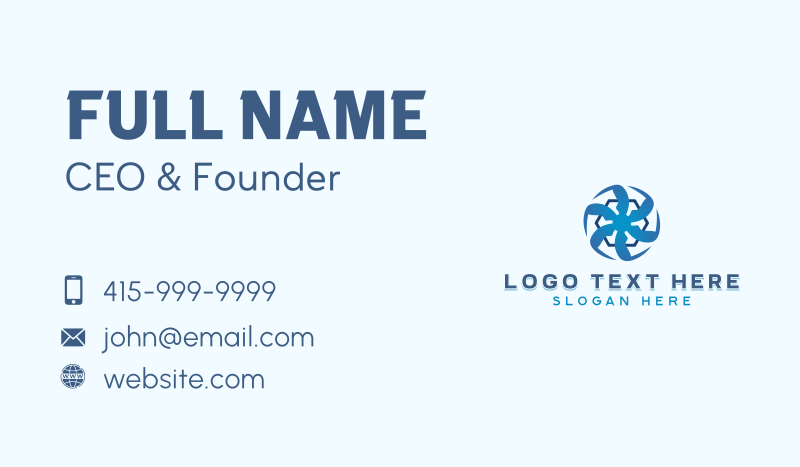 HVAC Cooling Ventilation Business Card