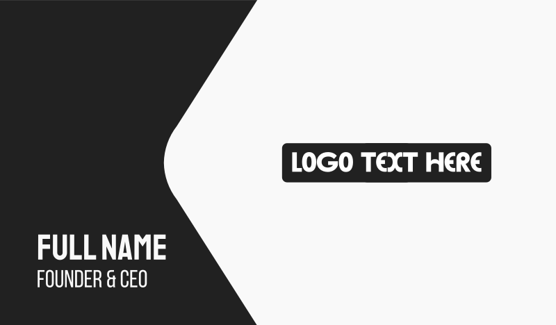 Unique Generic Text Business Card