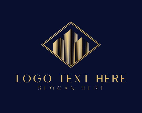 Modern Diamond Building  Logo
